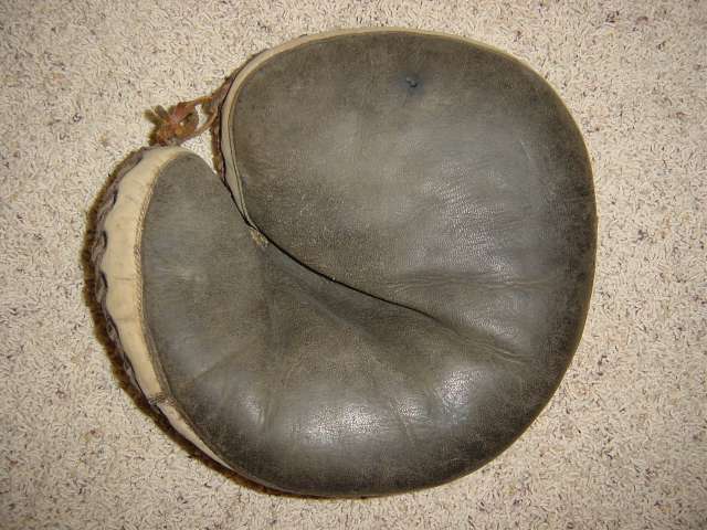 A.J. Reach Black and White Catchers Mitt Front